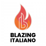 Logo for Blazing Italiano podcast