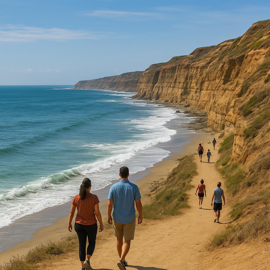 Pacific coastline of Peru and Ecuador with cliffs and ocean views