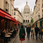 Parisian street scene inspired by the film Amélie