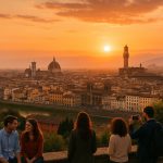 Historic Florence skyline at sunset