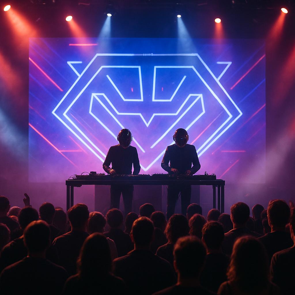 Modern electronic music performance inspired by French artists