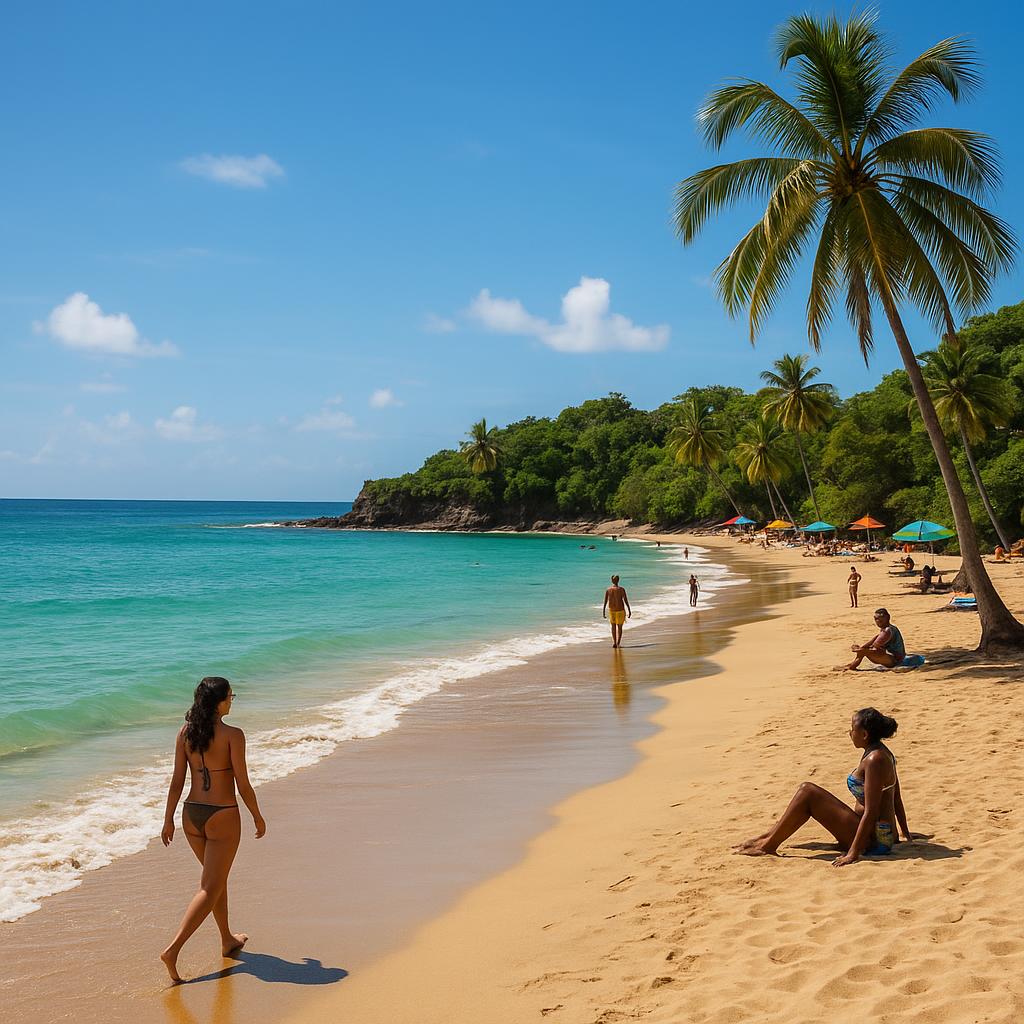 Caribbean beaches along the Colombian coast