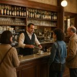 People standing at a traditional Italian coffee bar
