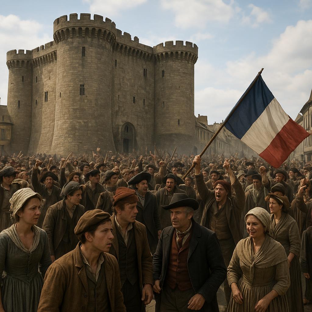 Crowds and historic imagery from the French Revolution