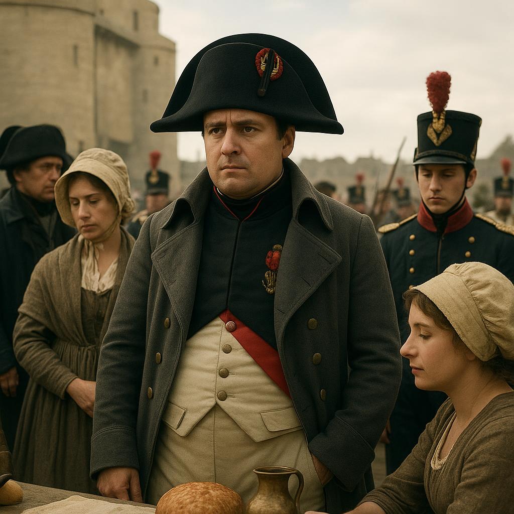 Portrait-style scene inspired by Napoleon