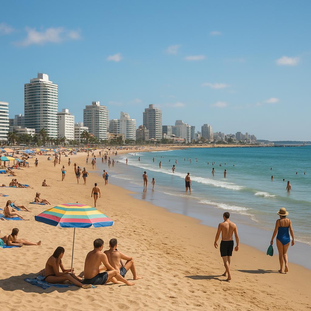 Summer atmosphere in Punta del Este, Uruguay