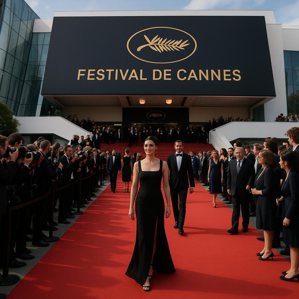 Red carpet and film festival atmosphere