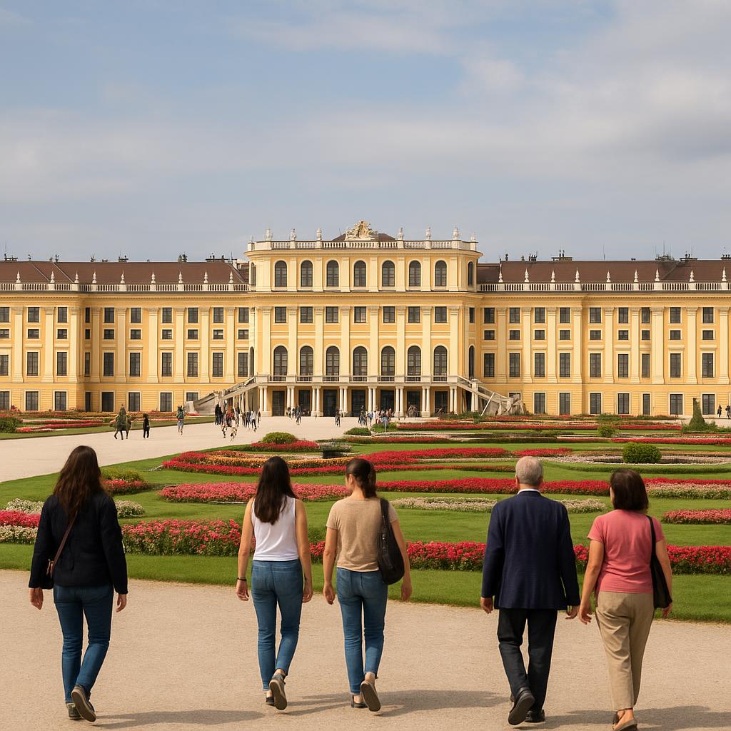Schönbrunn Palace with its gardens