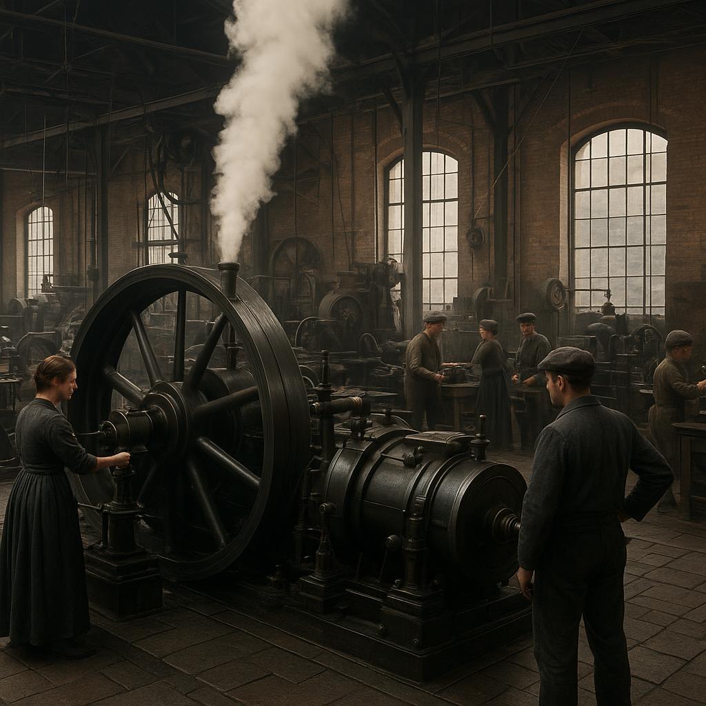 Historic factory with steam engines