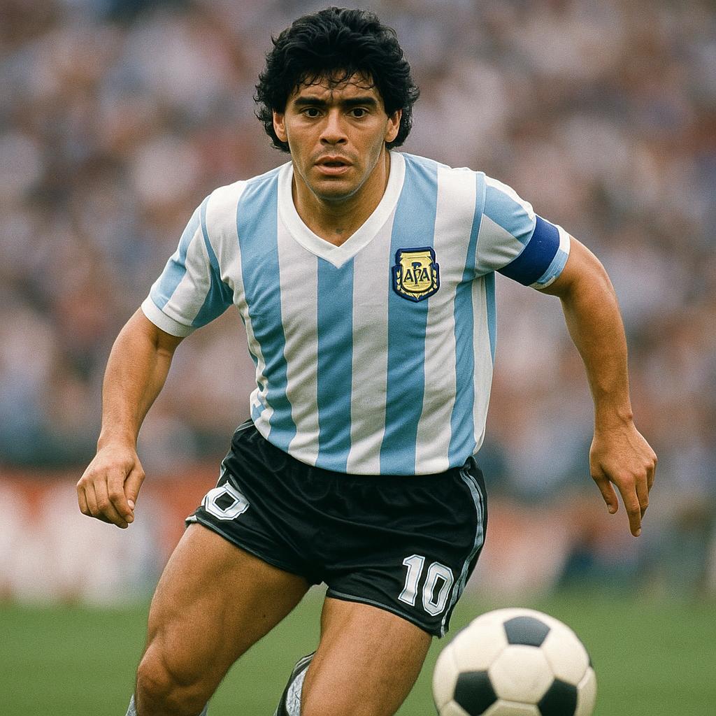 Diego Maradona during the 1986 World Cup era