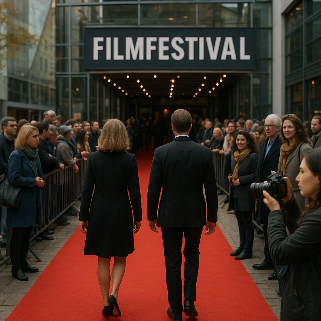 Red carpet outside an international film festival