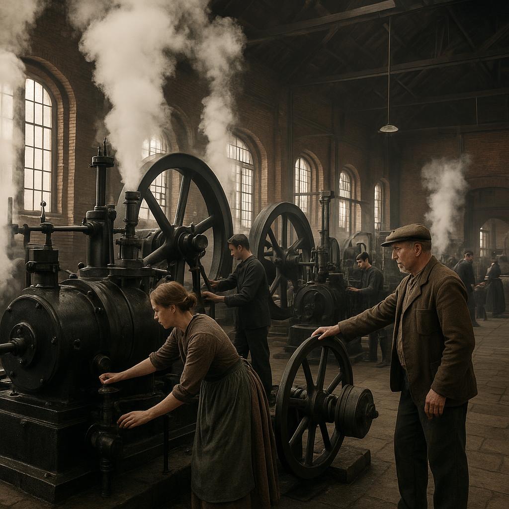 Historic factory with steam engines