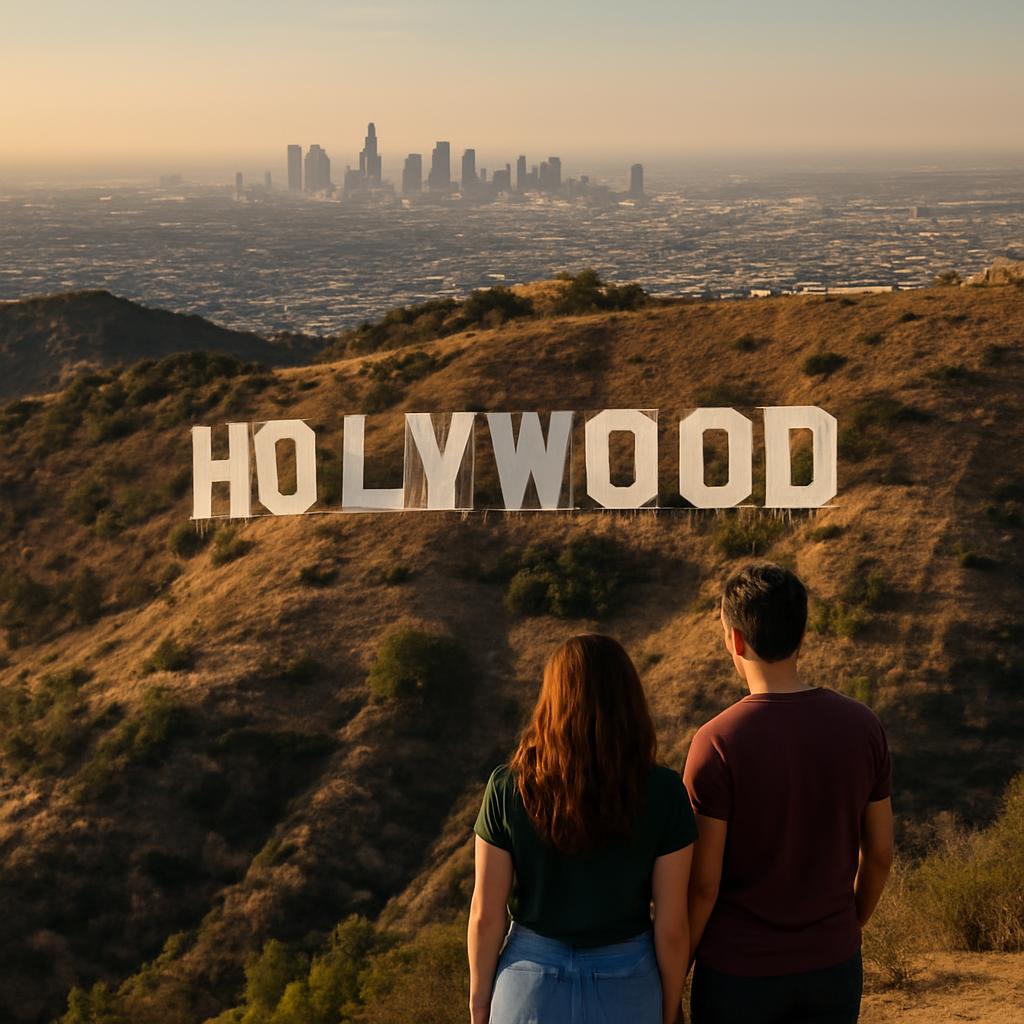 Hollywood Sign overlooking Los Angeles