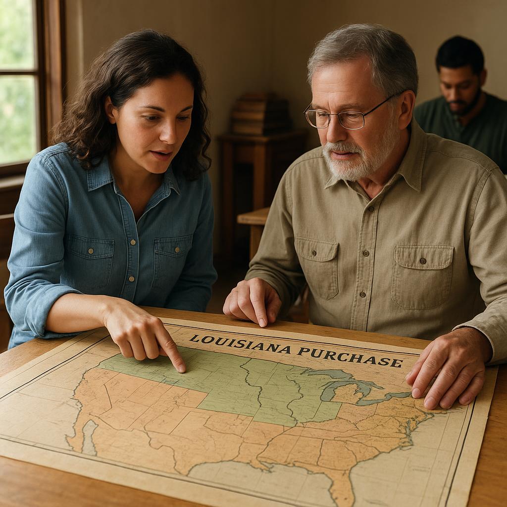 Map of the Louisiana Purchase and early America