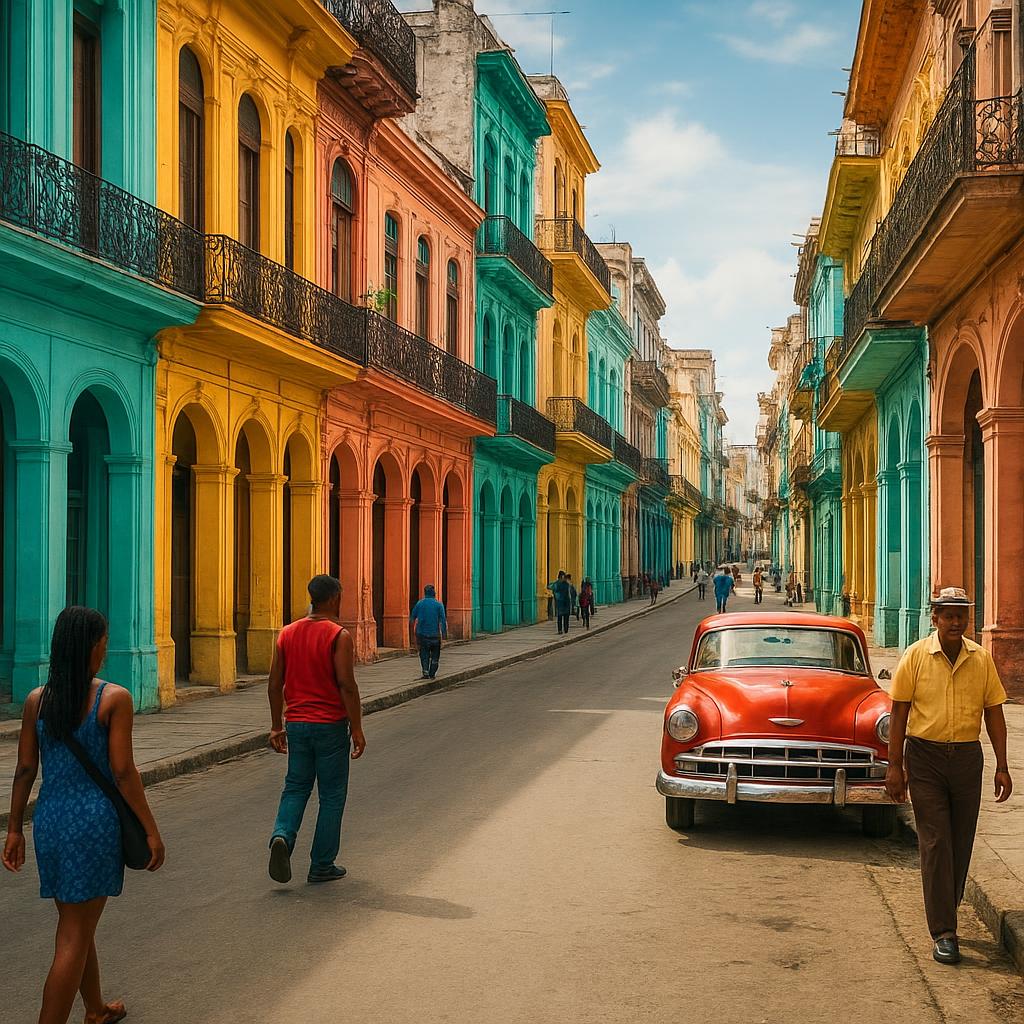 Colorful streets and classic architecture in Havana