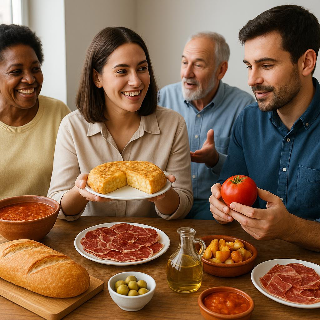 Collection of foods connected to popular Spanish expressions