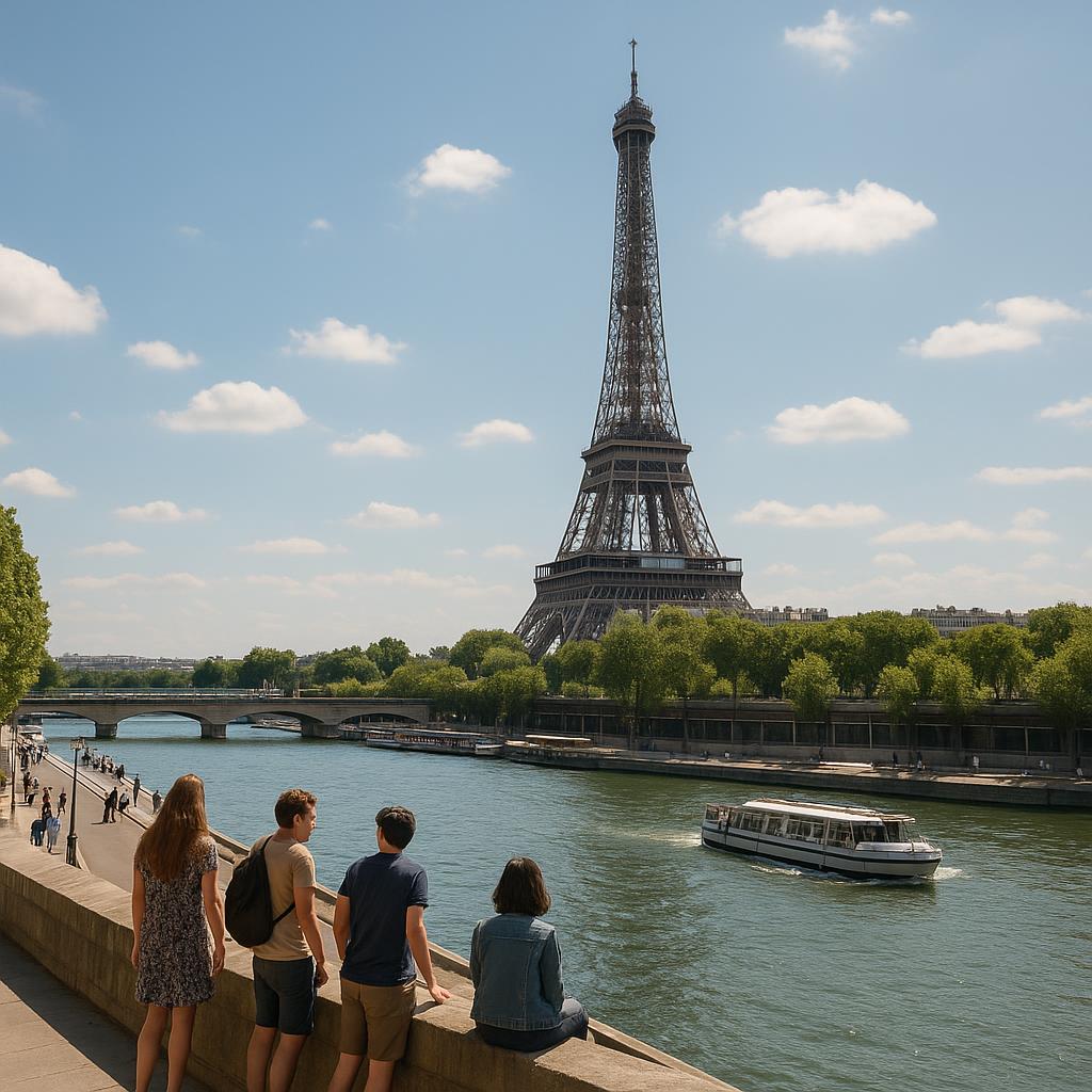 Vue de la tour Eiffel et de la Seine