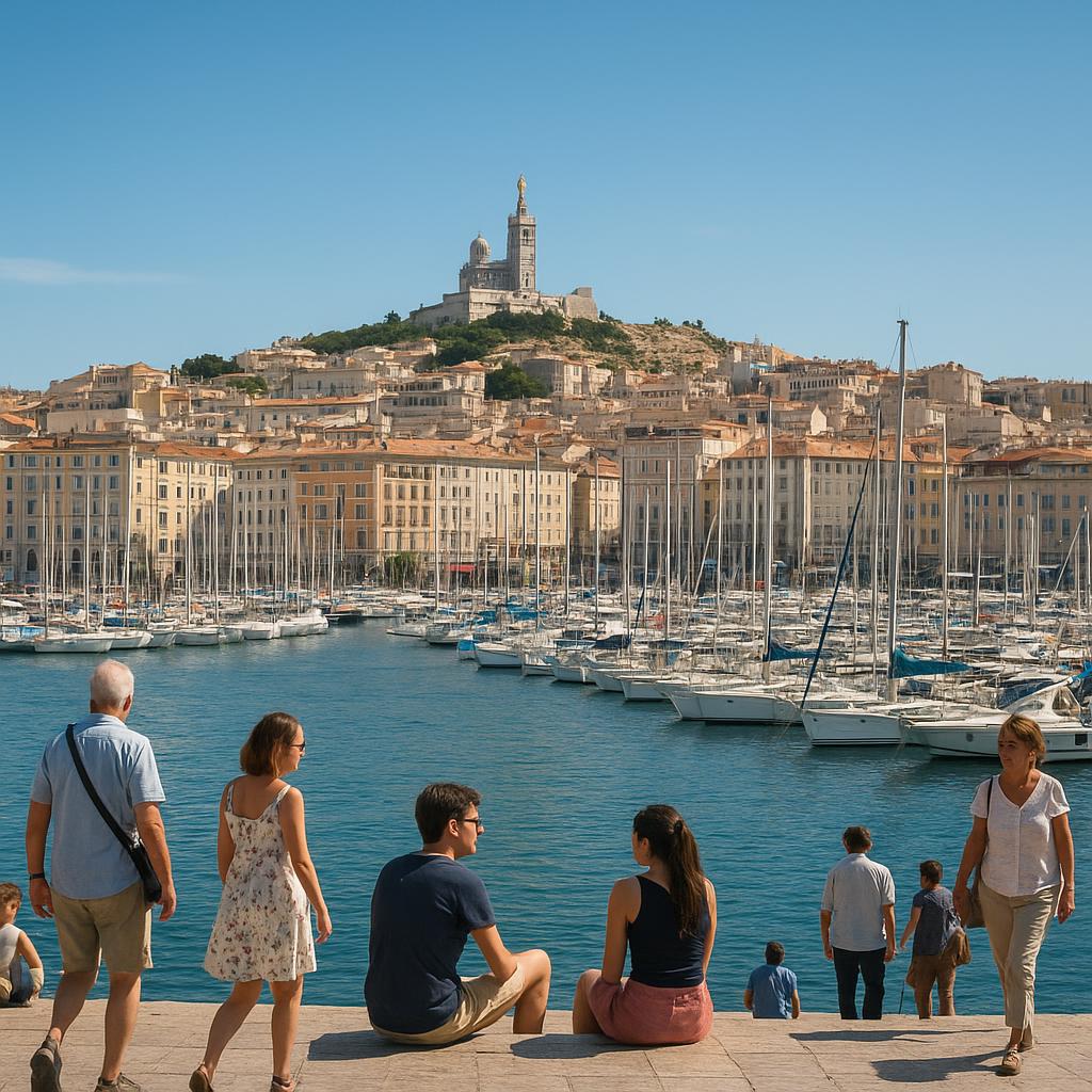 Vieux-Port de Marseille par une journée ensoleillée