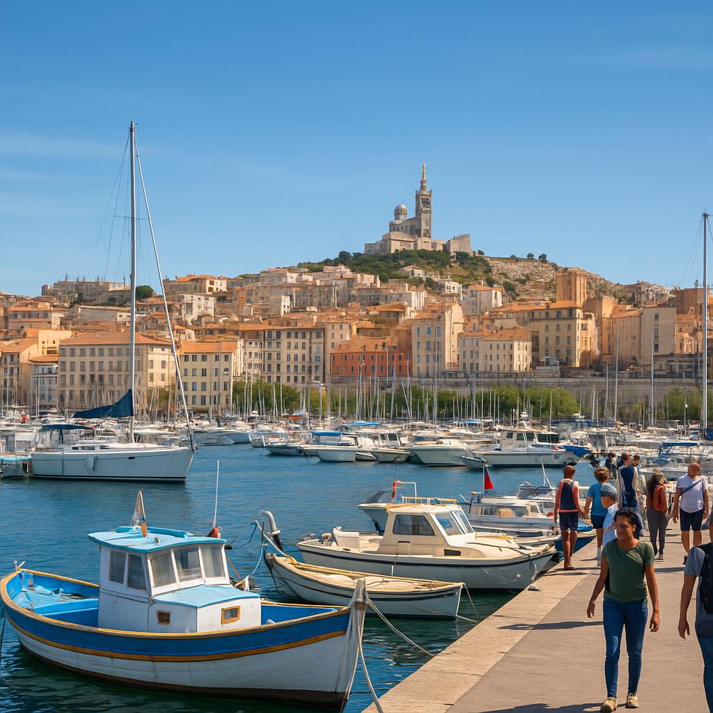Old Port of Marseille with boats and waterfront