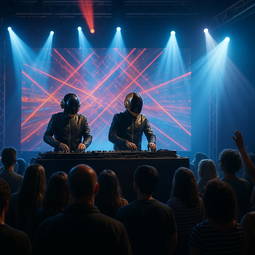 Modern electronic music performance inspired by French artists