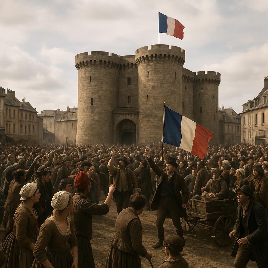 Crowds and historic imagery from the French Revolution