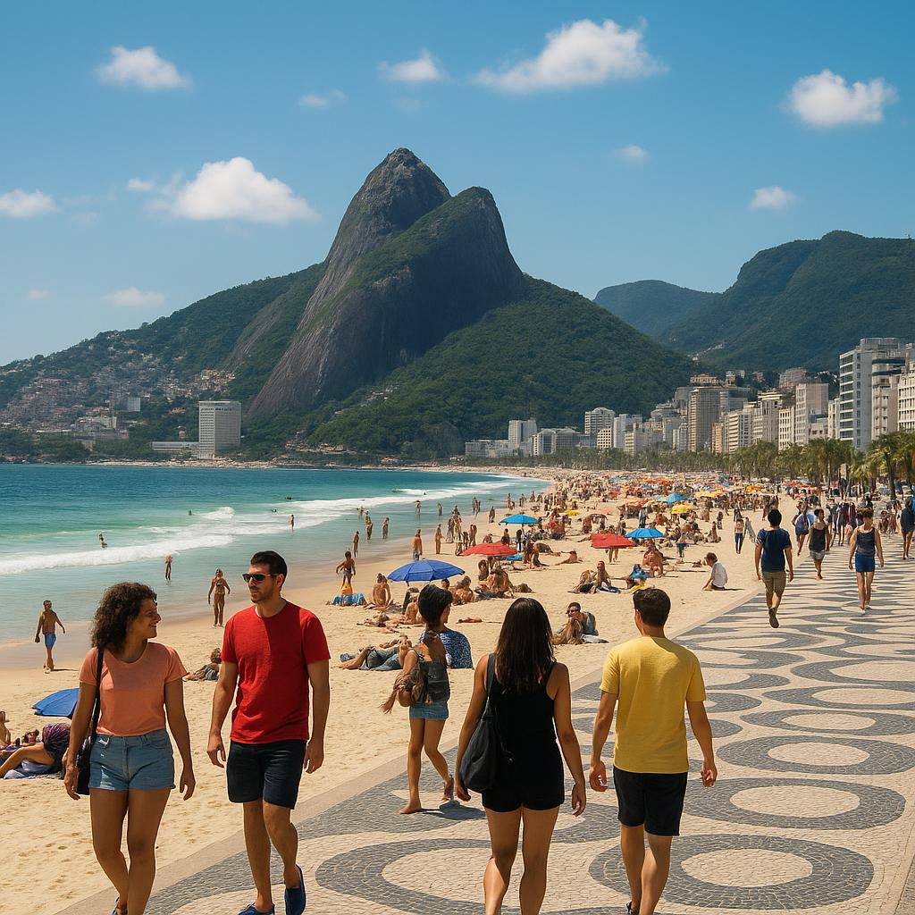 Rio de Janeiro with beaches, mountains, and city life
