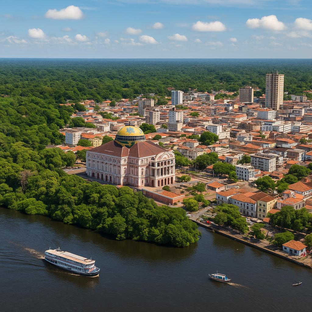 Manaus surrounded by the Amazon rainforest